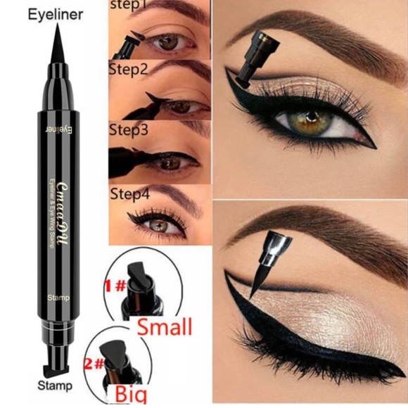 🌺HP🌷 Eyeliner liquid pen sponge stamp waterproof large small stamp black - Picture 2 of 4